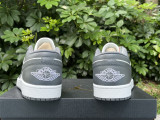Authentic Air Jordan 1 Low Grey/White