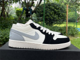 Authentic Air Jordan 1 Low Grey/Sail/Black