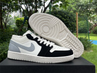 Authentic Air Jordan 1 Low GS Grey/Sail/Black