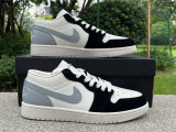 Authentic Air Jordan 1 Low Grey/Sail/Black
