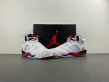 Authentic Air Jordan 5 Low GS “Fire Red Black Tongue”