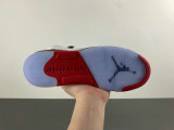 Authentic Air Jordan 5 Low GS “Fire Red Black Tongue”
