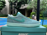 Authentic Air Jordan 1 Low Washed Teal