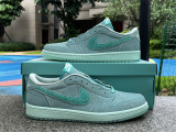 Authentic Air Jordan 1 Low Washed Teal