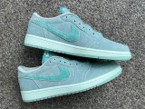 Authentic Air Jordan 1 Low Washed Teal