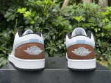 Authentic Air Jordan 1 Low Blue Grey/White