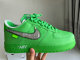 Authentic Off-White x Nike Air Force 1 Low Light Green/Silver