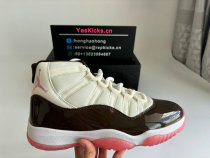 Authentic Air Jordan 11 White/Black/Pink