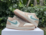 Authentic Air Jordan 1 Low “Light Orewood Brown/Hemp”