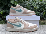 Authentic Air Jordan 1 Low “Light Orewood Brown/Hemp”