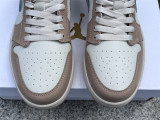 Authentic Air Jordan 1 Low “Light Orewood Brown/Hemp”