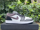 Authentic Air Jordan 1 Low GS White/Brown/Black