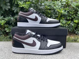 Authentic Air Jordan 1 Low White/Brown/Black
