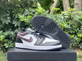 Authentic Air Jordan 1 Low White/Brown/Black