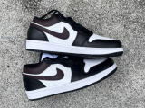 Authentic Air Jordan 1 Low White/Brown/Black