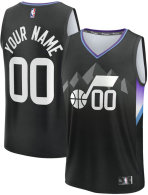 Men's Utah Jazz Fanatics Black Fast Break Custom Jersey - Statement Edition