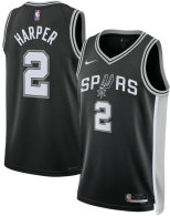 Men's San Antonio Spurs Dylan Harper Fanatics Black 2025 NBA Draft First Round Pick Fast Break Replica Jersey - Icon Edition