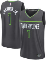Men's Minnesota Timberwolves Terrence Shannon Jr Fanatics Anthracite Fast Break Replica Jersey - Statement Edition