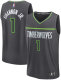 Men's Minnesota Timberwolves Terrence Shannon Jr Fanatics Anthracite Fast Break Replica Jersey - Statement Edition