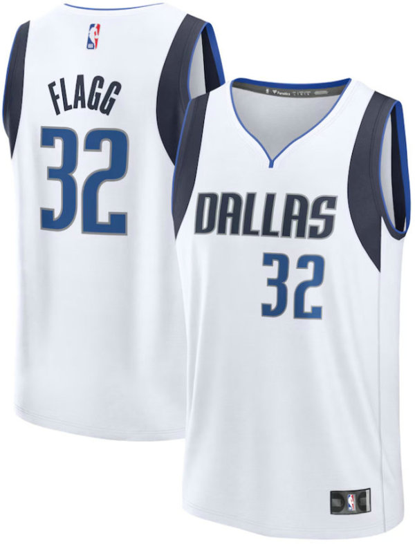Men's Dallas Mavericks Cooper Flagg Fanatics White 2025 NBA Draft First Round Pick Fast Break Replica Jersey - Association Edition
