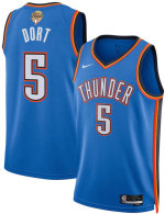 Unisex Oklahoma City Thunder Luguentz Dort Nike Blue 2025 NBA Finals Swingman Jersey - Icon Edition (2)