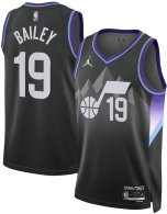 Unisex Utah Jazz Ace Bailey Jordan Brand Black Swingman Player Jersey - Statement Edition