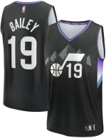 Men's Utah Jazz Ace Bailey Fanatics Black 2025 NBA Draft First Round Pick Fast Break Replica Jersey - Statement Edition