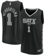 Men's San Antonio Spurs Victor Wembanyama Fanatics Black Fast Break Replica Player Jersey - Statement Edition