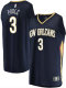 Men's New Orleans Pelicans Jordan Poole Fanatics Navy Fast Break Replica Jersey - Icon Edition
