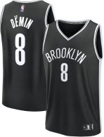 Men's Brooklyn Nets Egor Dëmin Fanatics Black Fast Break Replica Jersey - Icon Edition