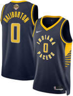 Unisex Indiana Pacers Tyrese Haliburton Nike Navy 2025 NBA Finals Swingman Jersey - Icon Edition