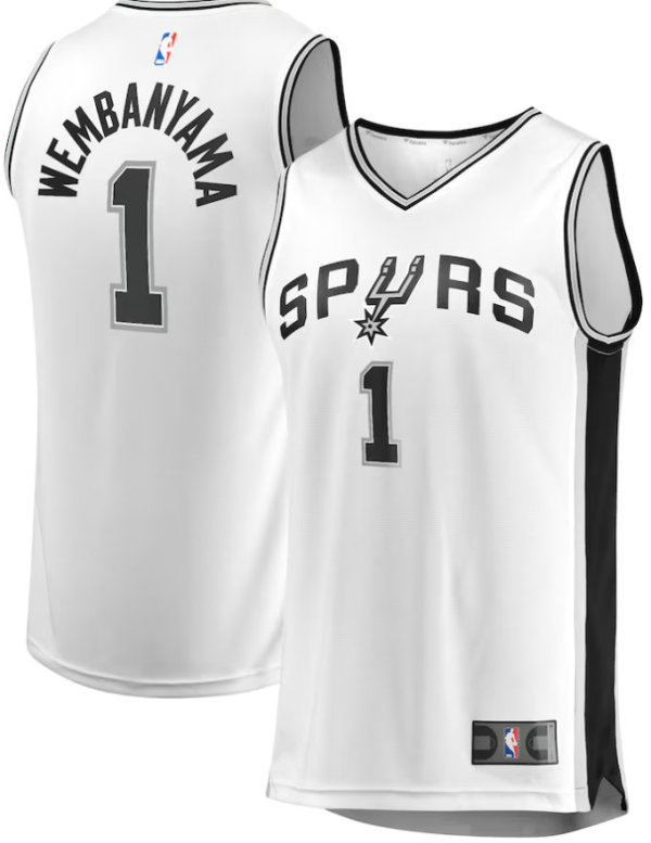 Men's San Antonio Spurs Victor Wembanyama Fanatics White Fast Break Replica Player Jersey - Association Edition