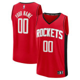 Men's Houston Rockets Fanatics Red Fast Break Custom Jersey - Icon Edition