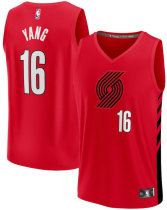 Men's Portland Trail Blazers Yang Hansen Fanatics Red Fast Break Replica Jersey - Statement Edition Men's Portland Trail Blazers Yang Hansen Fanatics Red Fast Break Replica Jersey - Statement Edition