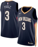 Unisex New Orleans Pelicans Jordan Poole Nike Navy Swingman Jersey - Icon Edition