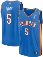 Unisex Oklahoma City Thunder Luguentz Dort Nike Blue 2025 NBA Finals Swingman Jersey - Icon Edition