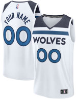 Men's Minnesota Timberwolves Fanatics White Fastbreak Custom Jersey - Association Edition