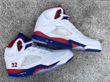 Authentic Air Jordan 5 White/Blue/Black/