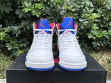 Authentic Air Jordan 5 White/Blue/Black/