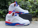 Authentic Air Jordan 5 White/Blue/Black/