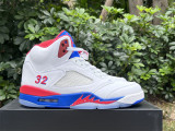 Authentic Air Jordan 5 White/Blue/Black/