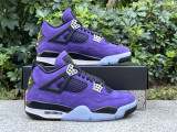 Authentic Air Jordan 4 Purple/Yellow