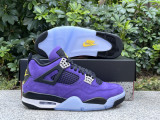 Authentic Air Jordan 4 Purple/Yellow