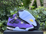 Authentic Air Jordan 4 Purple/Yellow