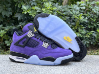 Authentic Air Jordan 4 Purple/Yellow