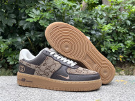 Authentic Gucci x Nike Air Force 1 Brown/White