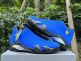 Authentic Air Jordan 14 Challenge Blue/Black