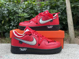 Authentic Off-White x Nike Air Force 1 Black/Red