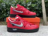 Authentic Off-White x Nike Air Force 1 Black/Red