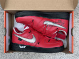 Authentic Off-White x Nike Air Force 1 Black/Red